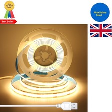 Flexible 1m Warm White LED Strip Light - Easy Install, Self-Adhesive Design