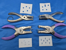 Lot 4 Paper Punch McGill Craft : Colon  Wine Glass  Circle, Vintage  Recent