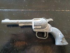 1950  s Kids Metal  Smokey  Toy Cap Gun Pistol Action Figure 5.5" vintage