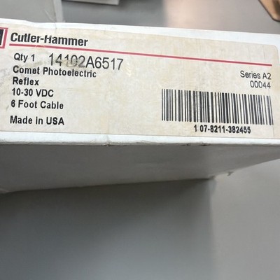Cutler-Hammer 14102A6517 Comet Photoelectric Reflex 6 Ft Cable