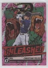 2021 Panini Donruss Unleashed Pink Fireworks Christian Yelich #UNL20 00gy