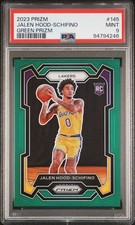 2023 PANINI PRIZM GREEN PRIZM #145 JALEN HOOD-SCHIFINO PSA 9