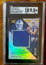2018 Panini XR Josh Allen Jumbo Rookie Swatch RJA4 Auto 17/25 SGC 9.5
