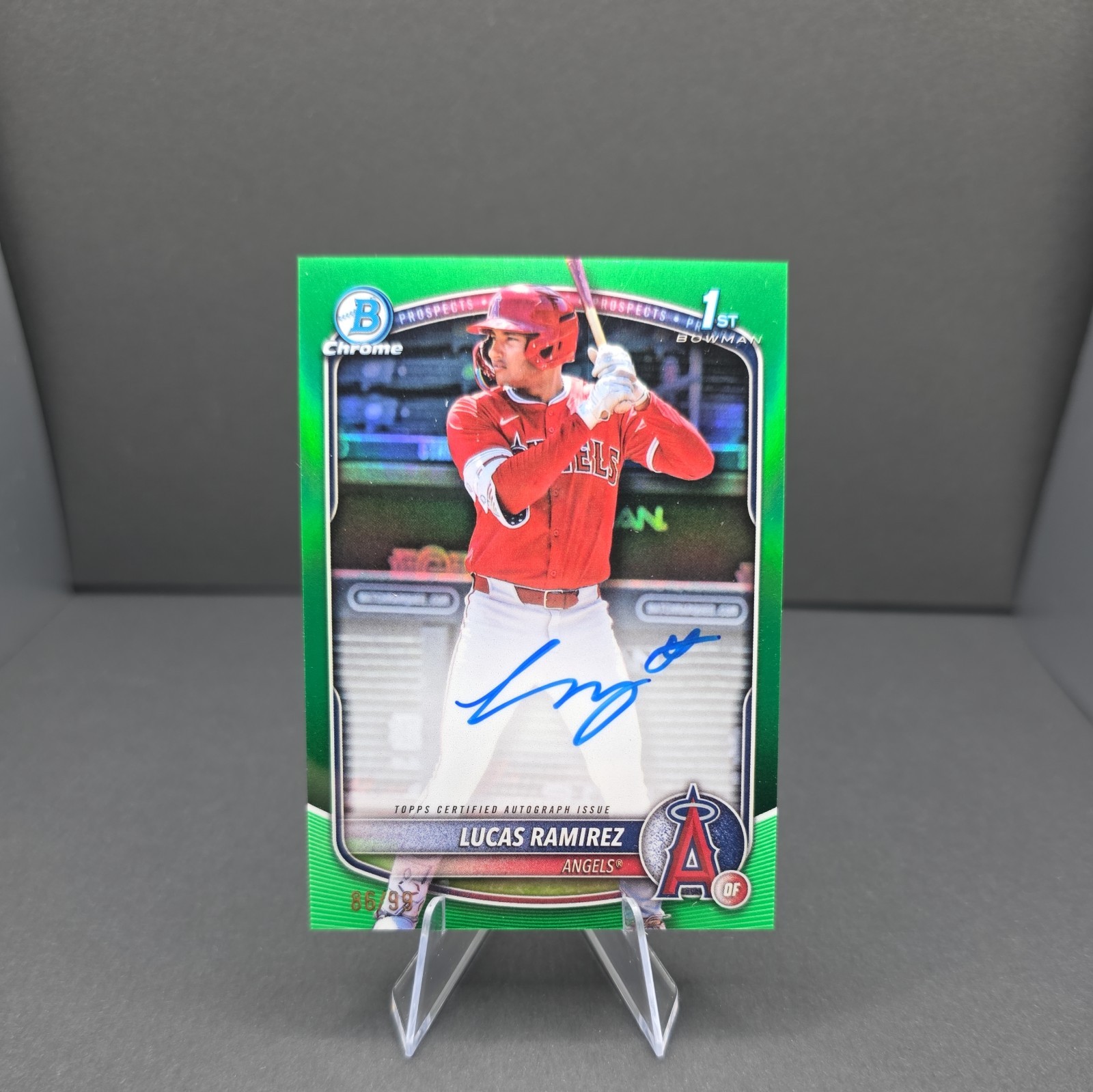 2025 1st Bowman Chrome Auto Lucas Ramirez TRUE GREEN AUTO 86/99