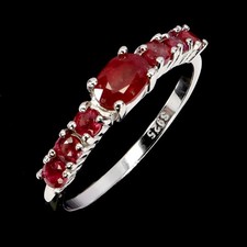 925 Sterling Silver Ring Oval Ruby 6x4mm Natural Gemstone Jewelry Size 8.5