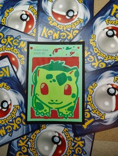 ACEO by FoxFootCrafts / UrocyonFox Pokemon Bulbasaur Mixed Media Original