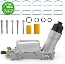 Aluminum Engine Oil Cooler Filter Housing for 36L Dodge Jeep Chrysler Ram