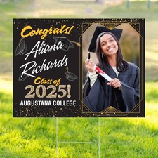 Personalized Graduation Yard Sign, Class of 2025, with H-Stake