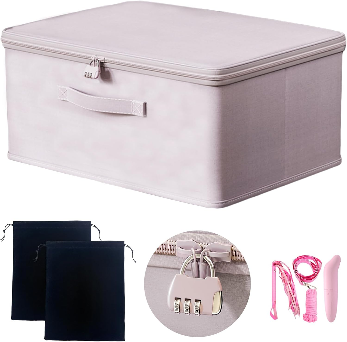 Locking Adult Game Toy Storage Organizer Lock Box Toy Storage Bins Women  and Men | eBay