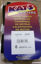 KAT'S HEATERS LOWER RADIATOR HOSE ENGINE BLOCK ANTIFREEZE HEATER 16700 NEW #750D