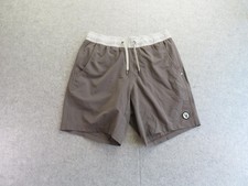 Vuori Kore Shorts Mens Small Gray Lined Drawstring Pockets Logo Elastic Athletic