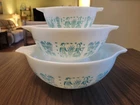 Pyrex Amish Butterprint Cinderella Mixing Bowls 441, 443, 444