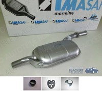 Imasaf Auspuff Mitteltopf + Anbauteile für Mercedes 190E W201 1.8 + 2.0 + 2.3
