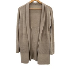 Lululemon Sit In Lotus Wrap II Heathered Sandlot Merino Wool Cardigan Sweater M