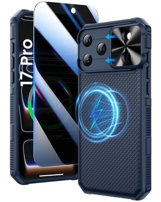 Doeshine für iPhone 17 Pro Hülle mit Sichtschutz und Slide Kamera C
