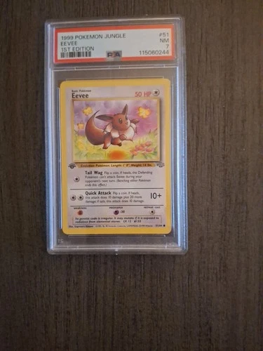 1999 Pokemon Jungle 1st Edition #51 Eevee 51/62 First Edition PSA 7 NM