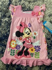 NWT Disney Store Pink Minnie Mouse Night Gown Girls Size 2