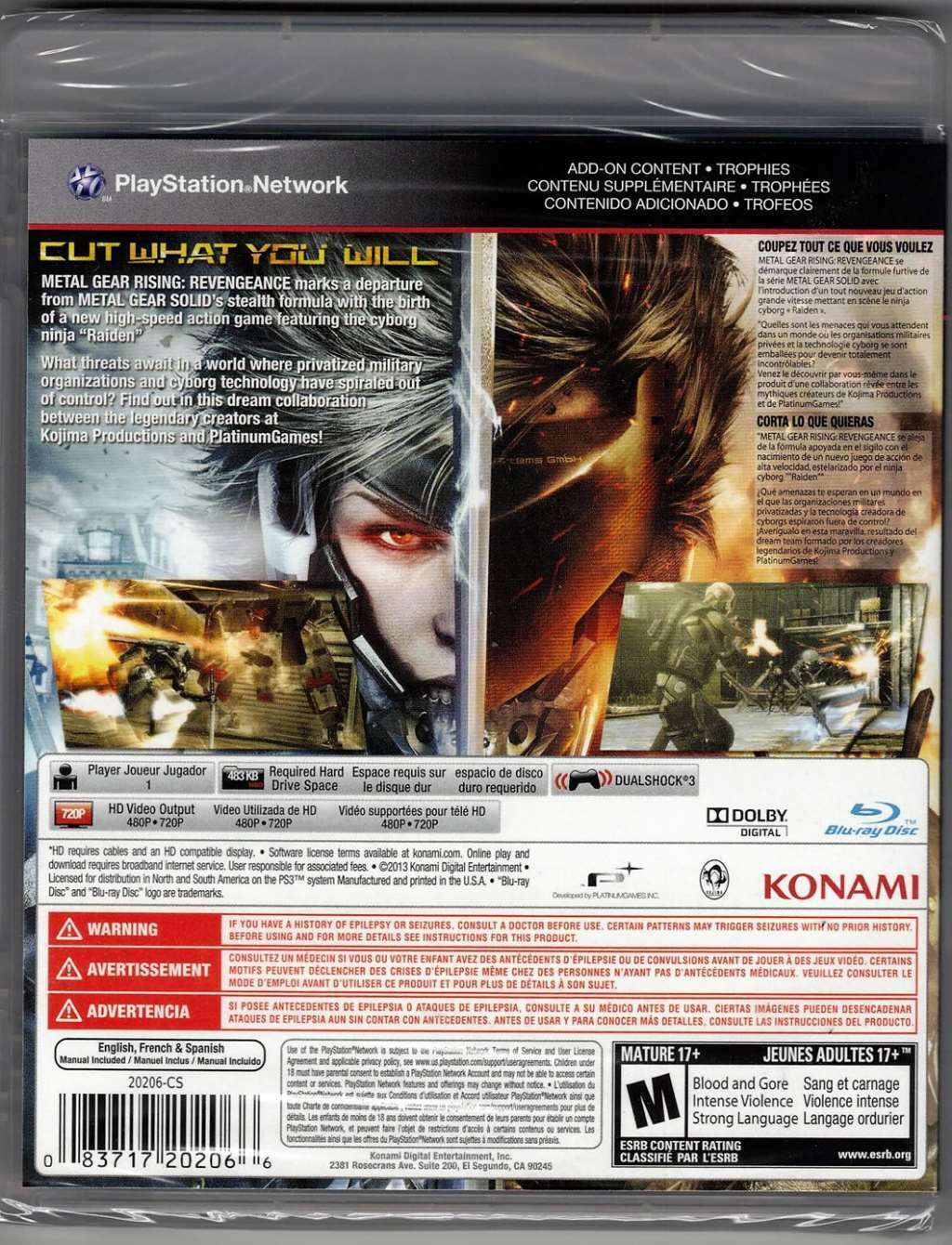 Metal Gear Rising PS3 Seminovo