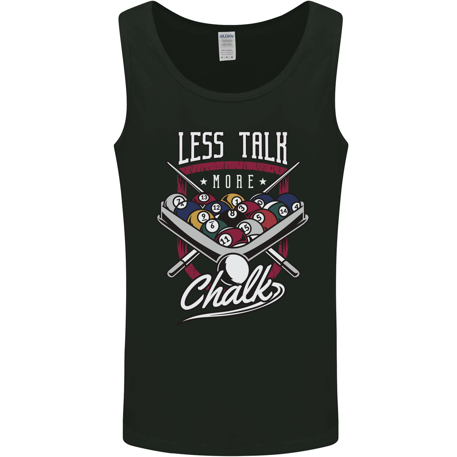 9-Ball Pool Less Talk More Chalk Funny Mens Vest Tank Top