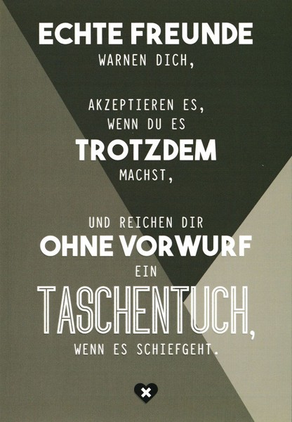 "Euroformat-Postkarte SprüChe & Humor \"Echte Freunde Warnen Dich ...\""-image