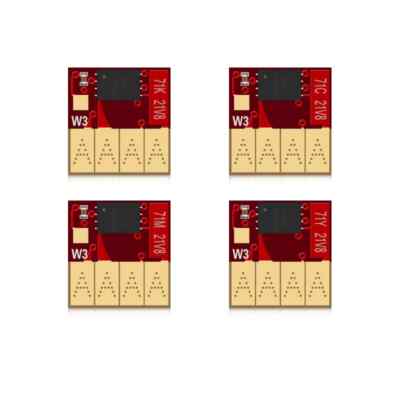 4colors/set HP711 Cartridge Permanent Chip For HP T120 T125 T130 T520 T525 T530