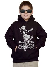 Youth Muay Thai Fighter Kids Black Hoodie MMA Fighting Boxing Karate Thailand