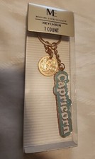 CAPRICORN METAL ENAMEL KEYCHAIN Keyring Zodiac Astrology NEW
