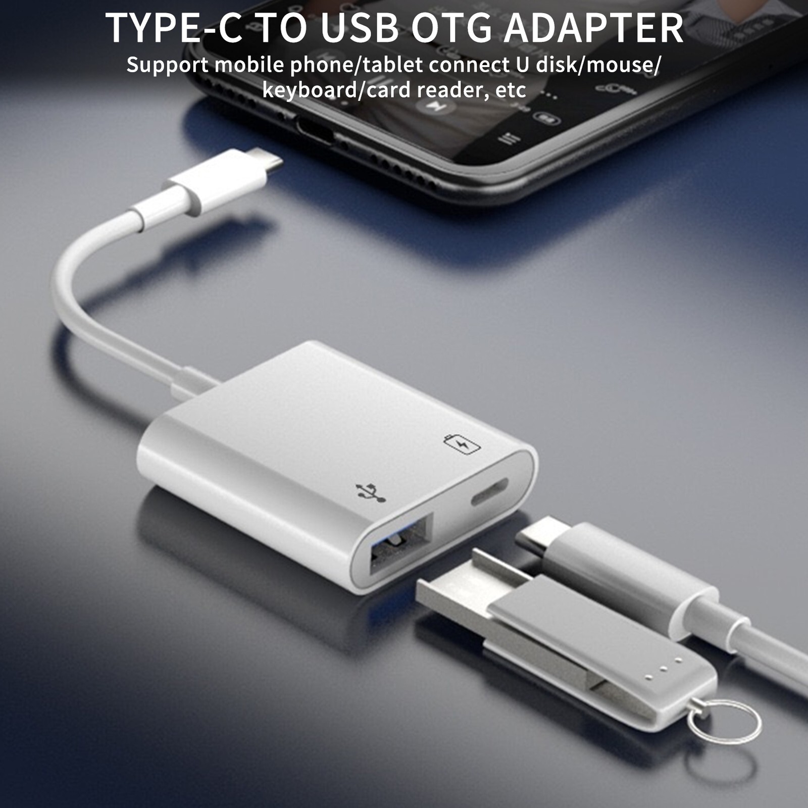 Type-C OTG Adapter with USB 3.0 Converter for Charging & Data Transfer