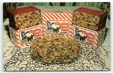 1950s CLAXTON OLD-FASHIONED FRUIT CAKE GEORGIA  ADVERTISING  POSTCARD P4725