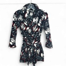 Star Wars Child Plush Bathrobe Darth Vader With Belt Black White Size M 8 