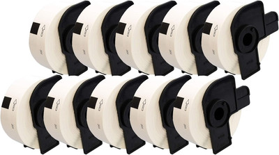 10 X DK11201 29Mm X 90Mm Etichette (400 Etichette per Rotolo) Compatibile per Br