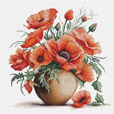 Ruby Summer Delight Cross Stitch Kit - Counted Embroidery for Adults B7022 