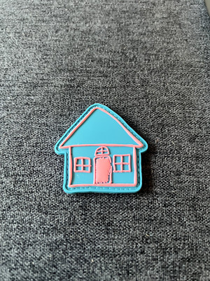 House Party Distro HPD Lil Little House PVC Patch Light Blue/Pink NEW SUPDEF