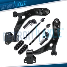 8pc Front Lower Control Arm ball Joint Tie Rod for 2010 2011 2012 2013 Mazda 3