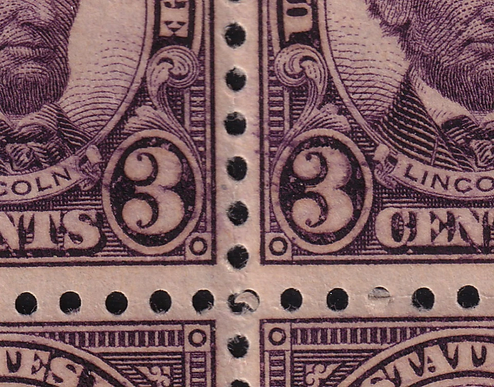 1925 Lincoln Sc 584 3c rotary press MLH full original gum, double transfer - Image 3 of 3