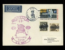 US Postal History Space Recovery Ship Apollo 13 1970 USS Stoddert DDG-22 #1371