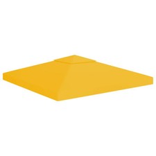 2-Tier Gazebo  Cover 310 g/m² 3x3 m Yellow F6W1