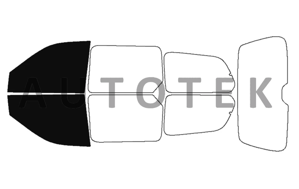 Película precortada ventanas delanteras de dos puertas cualquier tono para KIA Sedona 2002-2005 Foto 2 de 4