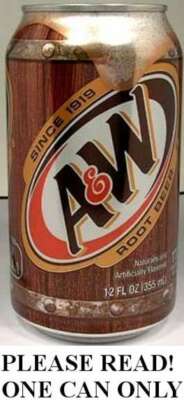 A&W Root Beer California  Taste of the 60 s  FULL 12oz by Dr Pepper 7up USA 2011