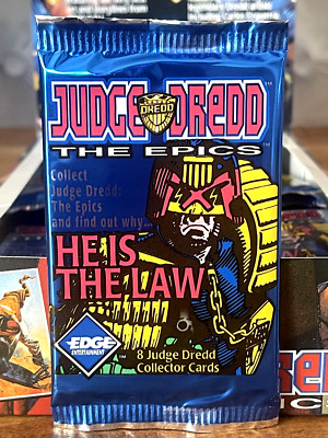 1995 EDGE JUDGE DREDD (The Epics) PACK 8 Cards SYLVESTER STALLONE US IMPORT OVP!