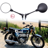 1 Paar E-GeprüFt M10 Rund Motorrad Spiegel RüCkspiegel 360 Gedreht Rechtsgewinde