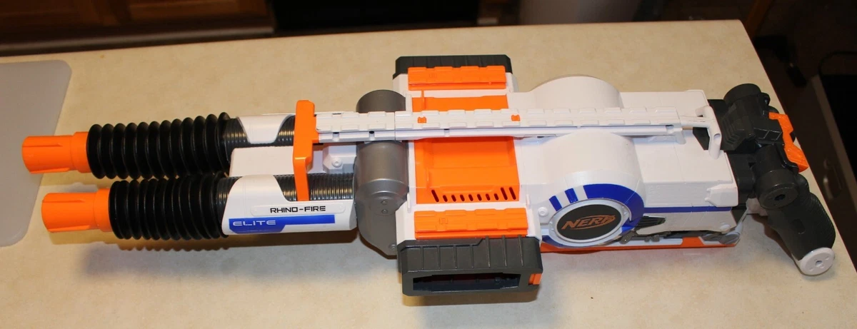 Nerf N-Strike Elite Rhino Fire White Blue Gun Only Perfect For Parts | eBay