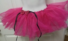 Raspberry Tap Tutu Organdy 2 layer Skirt Sequin Bow Tie child/ladies szs NWT