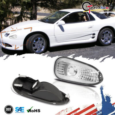 GTINTHEBOX JDM Style Front Clear Corner Light Pair For 1994-99 Mitsubishi 3000GT