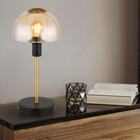 Tischlampe Tischleuchte Nachttischlampe Schwarz Gold Touch Wohnzimmerlampe 32 Cm