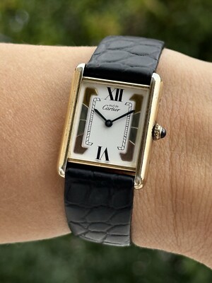 must de cartier tank vermeil argent 925