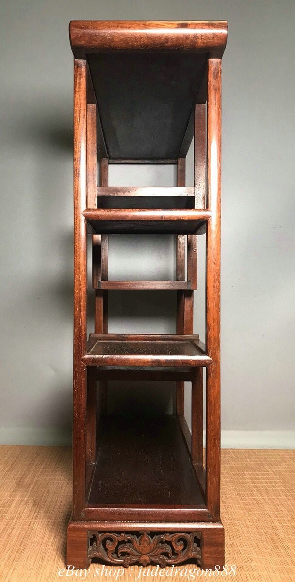 大幅値下げ！アジア・中華系木製 コーナー 3段 家具　中国の伝統的な彫刻入り 大幅値下げ！アジア・中華系木製 コーナー 3段 家具 中国の伝統的な