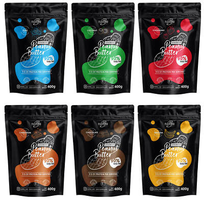 Erdnussbutter Pulver Nustino 90% Weniger Fett Vegan Proteinreich Palmölfrei 400g