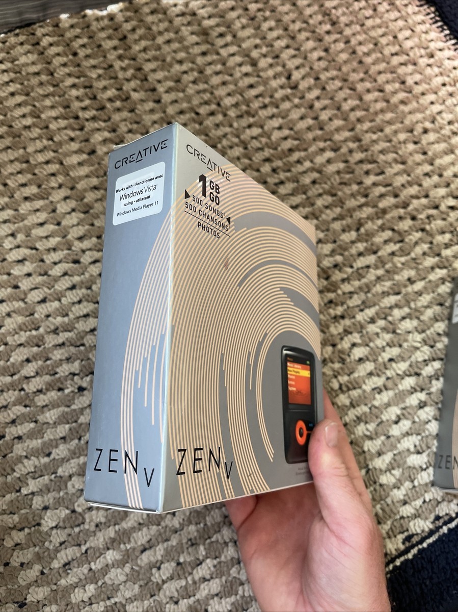 Creative Zen V 1GB Black And Orange Digital Media Player sealed