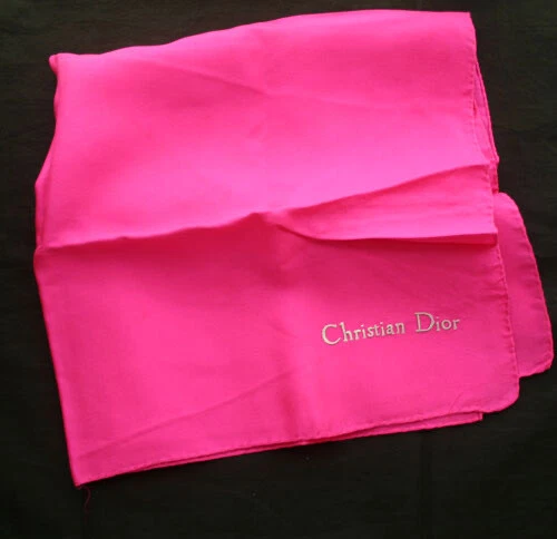 Carré de poche mouchoir en soie brodée CHRISTIAN DIOR
